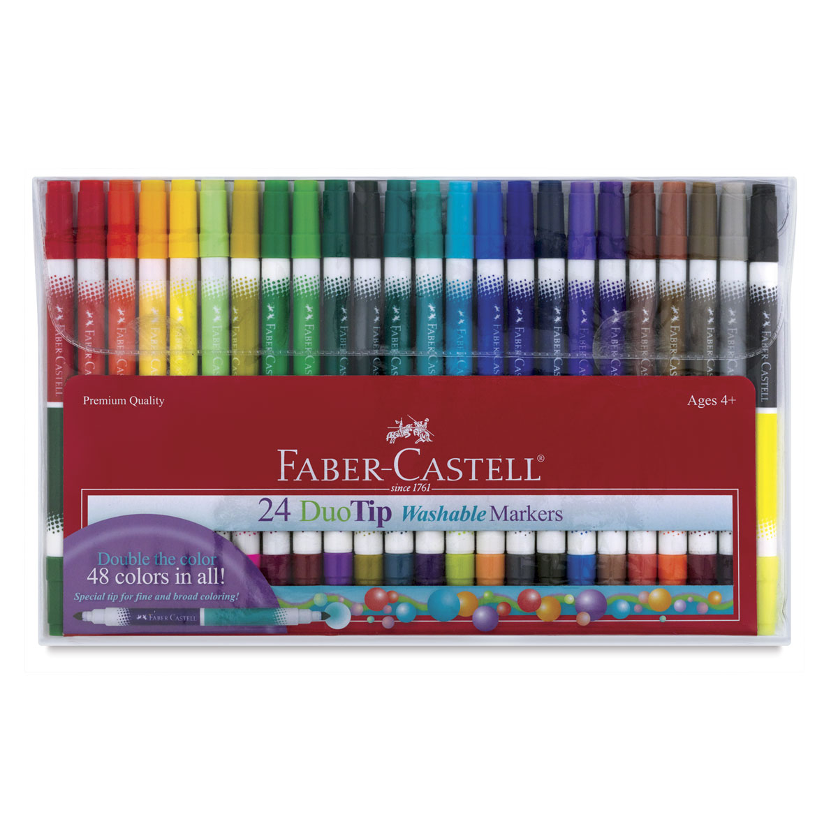 Faber-Castell FC153024 24 DuoTip Washable Markers 