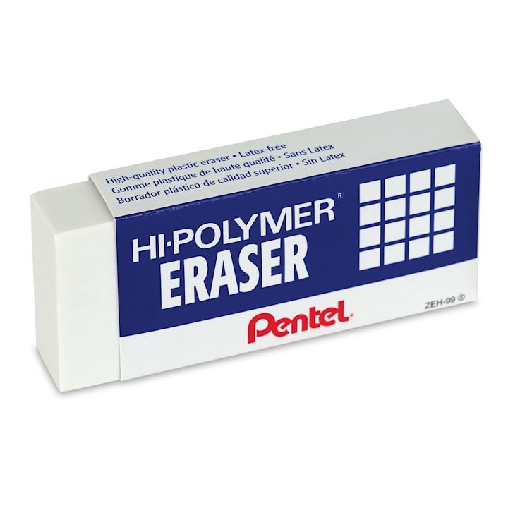 Pentel Hi-Polymer Eraser - Super XL, White | BLICK Art Materials