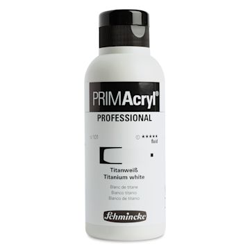 Open in modal - Schmincke Primacryl Professional Fluid Acrylic - Titanium White, 250 ml bottle