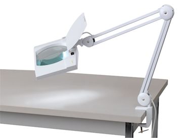 Open in modal - Heavy-Duty Magnifier LED Clamp Lamp
