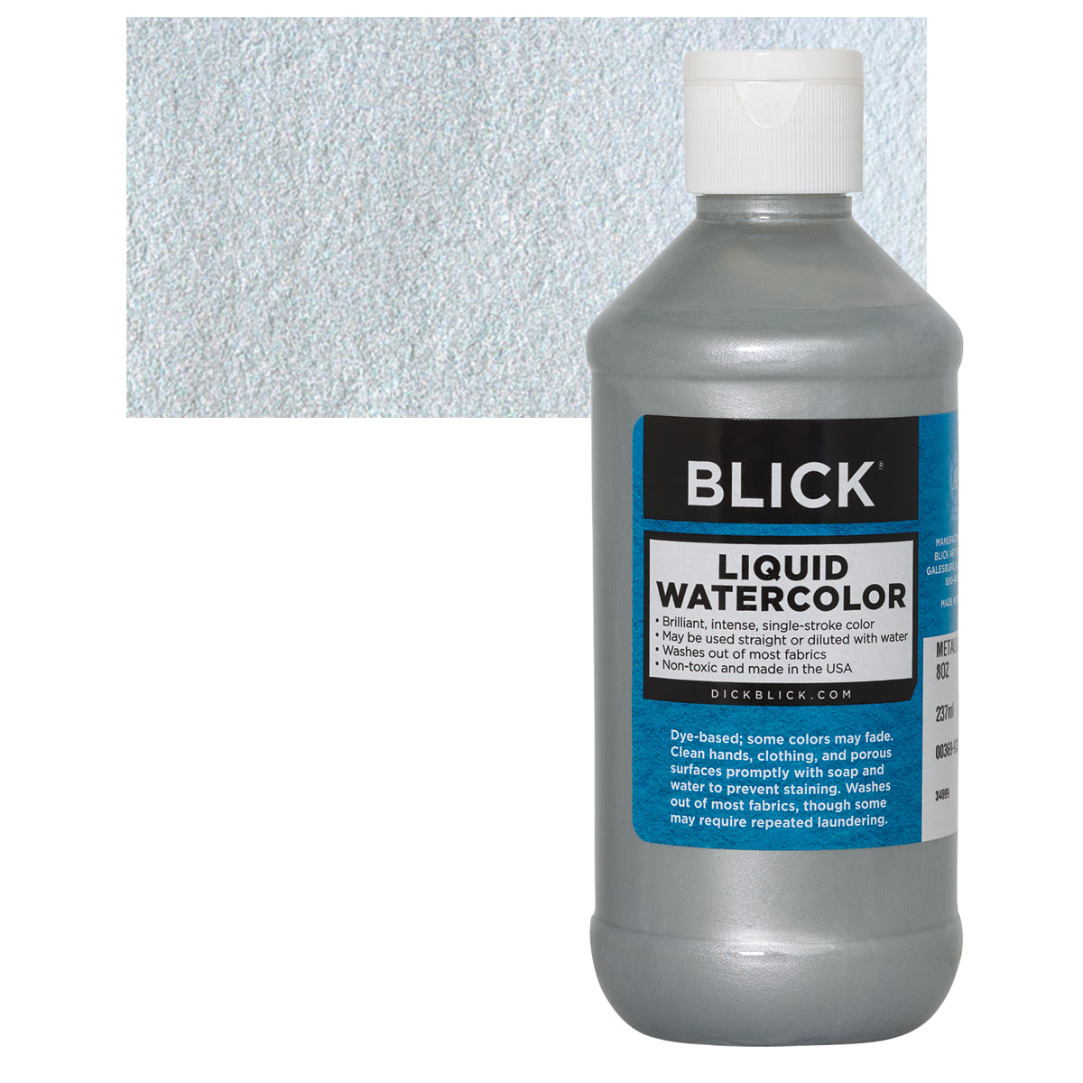 Blick Liquid Watercolor - Metallic Silver, 8 oz Bottle