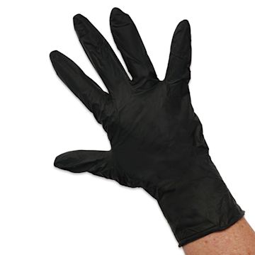 Open in modal - Montana Nitrile Gloves - X-Large, Pkg of 100 Pairs, hand in single glove