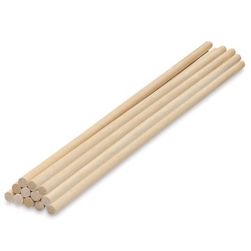 Open in modal - Creativity Street Wooden Dowel Rods - Pkg of 12, 1/4" x 12"
