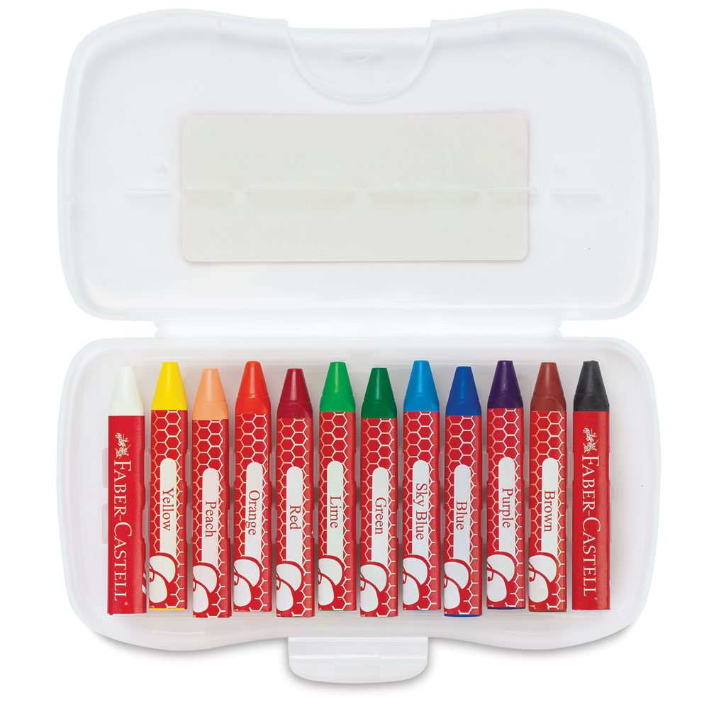 12 Brilliant Beeswax Crayons in Storage Case - #129112 – Faber-Castell USA