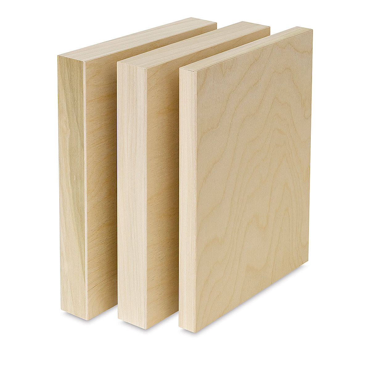 5 Pcs Wood Canvas Boards,6 x 6 Unfinished Wood Painting Board 0.4 Deep Wooden Cradled Painting Panel for Arts & Craft 
