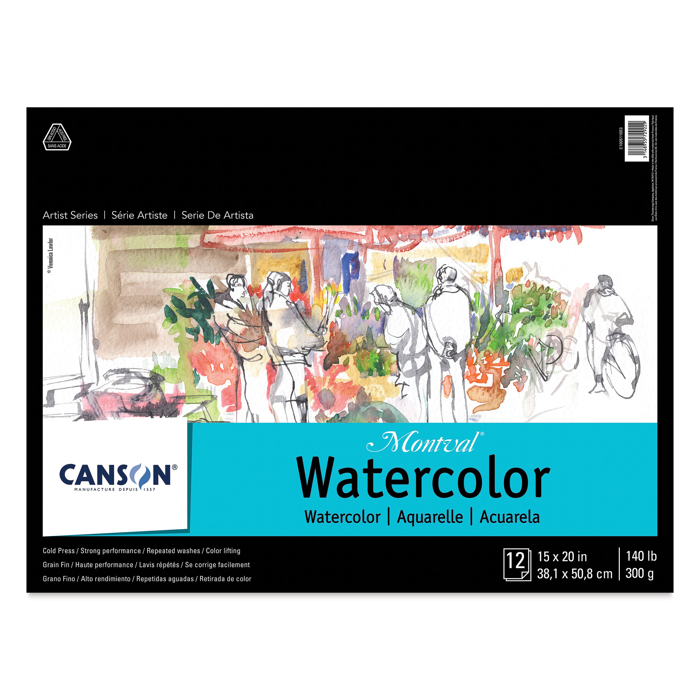 Canson Montval Watercolor Pad - 15