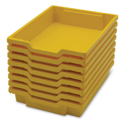 Gratnells Trays and Accessories - Shallow Trays F1, Pkg of 8, Sunshine Yellow