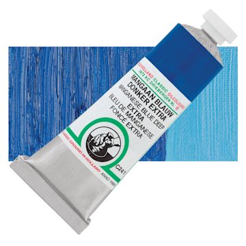Open in modal - Old Holland Classic Oil Color - Manganese Blue Deep, 40 ml tube and swatch