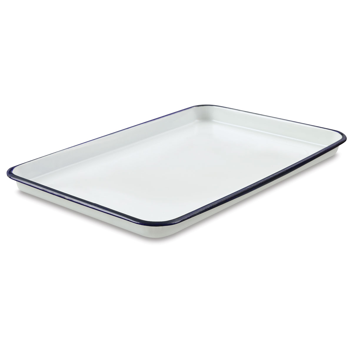 Buy Zhehao 4 White Butcher Tray Palette Rectangular Serving Tray Metal  Classic Enamel Tray Sheet Pan Server Vintage Art Supply Holder op Organizer  7.1 x 10.2 Inch for Painting Food Storage Home