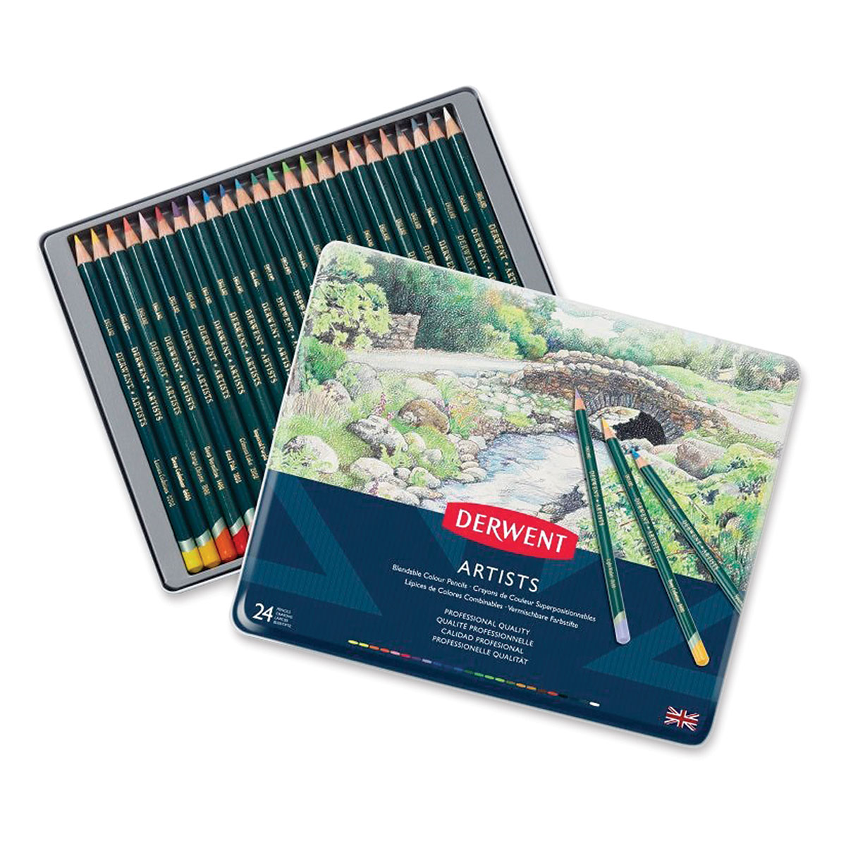 Derwent Drawing Pencils 24 Tin ✶ Unboxing, colour swatching, first  impressions 