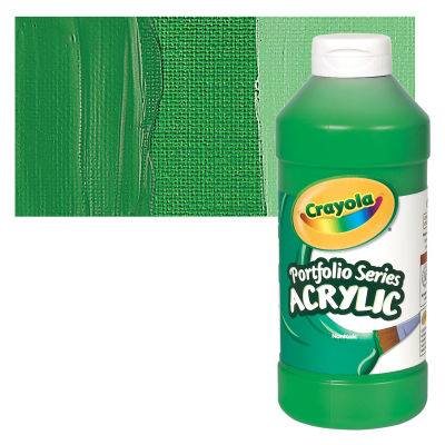 Crayola Portfolio Series Acrylics - Light Green, 16 oz bottle