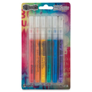 Ranger Dylusions Paint Pens - Basic Colors, Pkg of 6