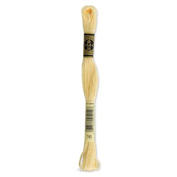 Open in modal - DMC Cotton Embroidery Floss - Light Pale Yellow, 8-3/4 yards (Front of label)