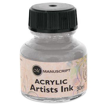 Open in modal - Manuscript Acrylic Artist's Ink - Metallic Silver, 30 ml