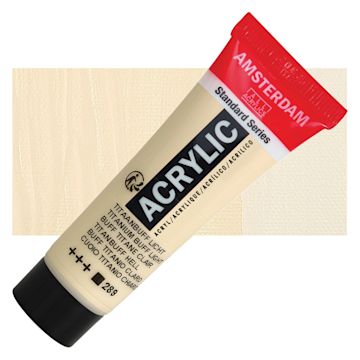 Open in modal - Amsterdam Standard Series Acrylic - Titanium Buff Light, 20 ml Tube and swatch