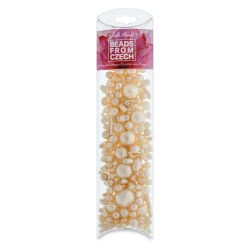 John Bead Czech Glass Bead Mix - French Vanilla Pearls, 100 g