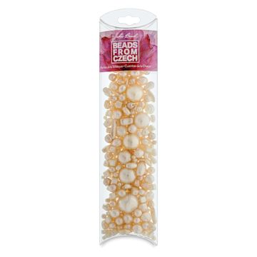 Open in modal - John Bead Czech Glass Bead Mix - French Vanilla Pearls, 100 g