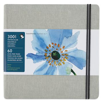 Open in modal - Hand Book Paper Co. Watercolor Journal - 8-1/4" x 8-1/4", Square, front of the notebook