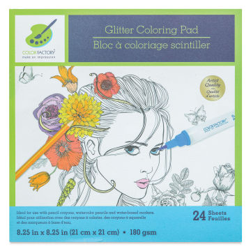 Color Factory Glitter Coloring Pad - Fashionista, 24 Sheets, cover of the pad