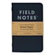 Field Notes Pitch Black 3-Pack Notebooks - Ruled, 3-1/2" x 5-1/2", 48 Pages, front cover
