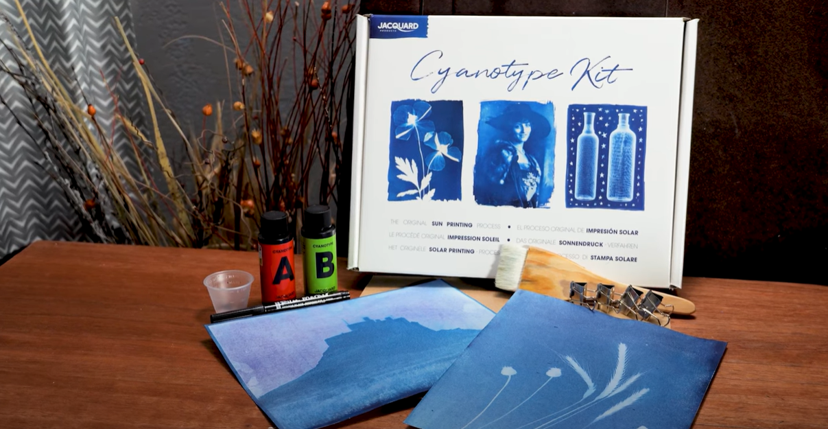 Kit Cianotipo Jacquard Per Stampa Solare - Set Completo Con Chimici, Carta D'Arte, Cornice In Vetro | Facile E Creativo