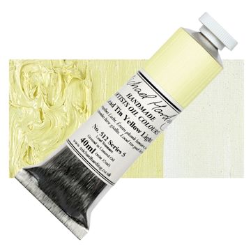 Open in modal - Michael Harding Artists Oil Paint - Lead Tin Yellow, 40 ml tube and swatch