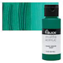 Blick Matte Acrylic - Dark Green Deep, 2 oz bottle