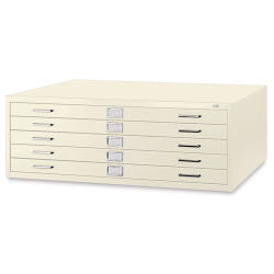 Safco Steel Flat File - Sweet Cream, 5 Drawer, Small