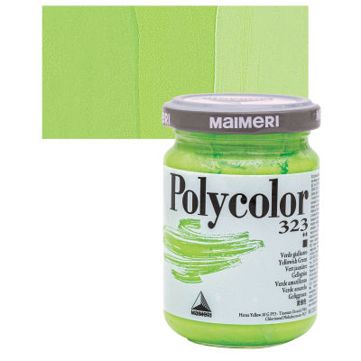 Maimeri Polycolor Vinyl Paints - Yellowish Green, 140 ml jar