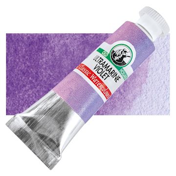 Open in modal - Old Holland Classic Artist Watercolor - Ultramarine Violet, 6 ml tube and swatch