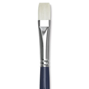 Silver Brush Bristlon Stiff White Synthetic Brush - Bright, Size 8 (close-up)