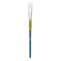 Princeton Snap! White Taklon Brush - Flat, Long Handle, Size 12
