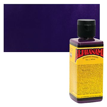 Open in modal - Alpha6 Alphanamel Lettering Enamel - Alpha Purple, 147 ml - Bottle and Swatch