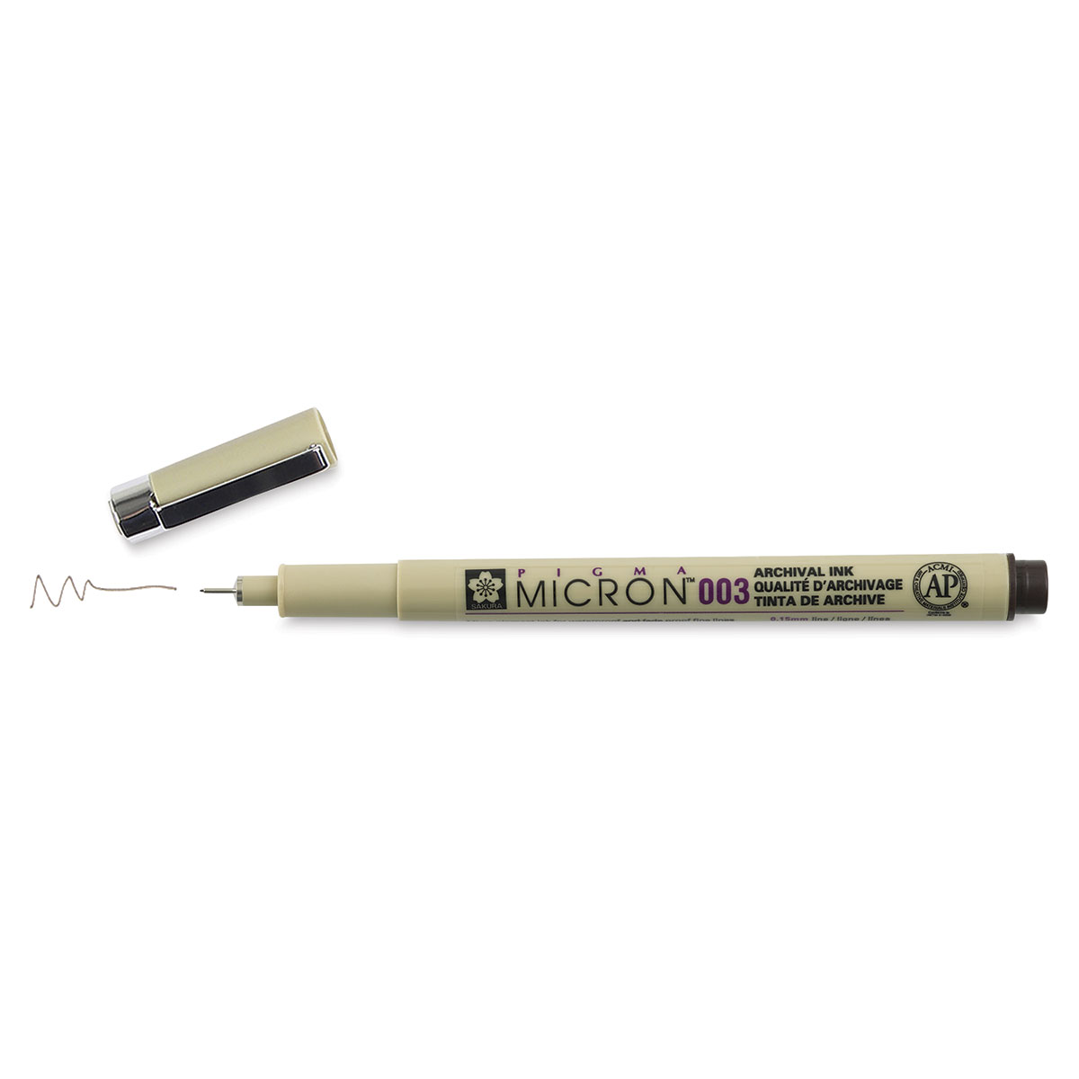 Notions - Pigma Micron Pen - Black - Size 3 - 0.15 Line