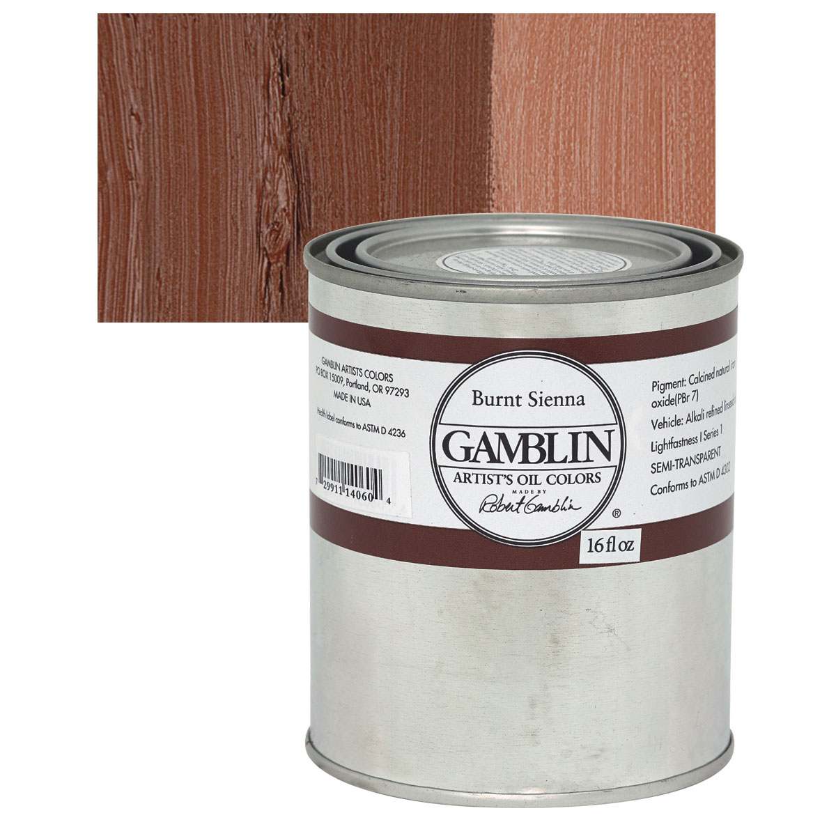 Gamblin Artist Grade Oil Color 150ml - Burnt Sienna