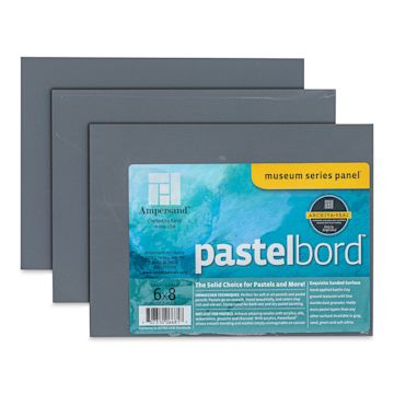 Open in modal - Ampersand Pastelboard Panel - 6" x 8", 1/8" Profile, Gray, Pkg of 3
