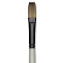 Silver Brush Black Pearl Synthetic Brush - Series 6401, Flat, Size 8, Long Handle