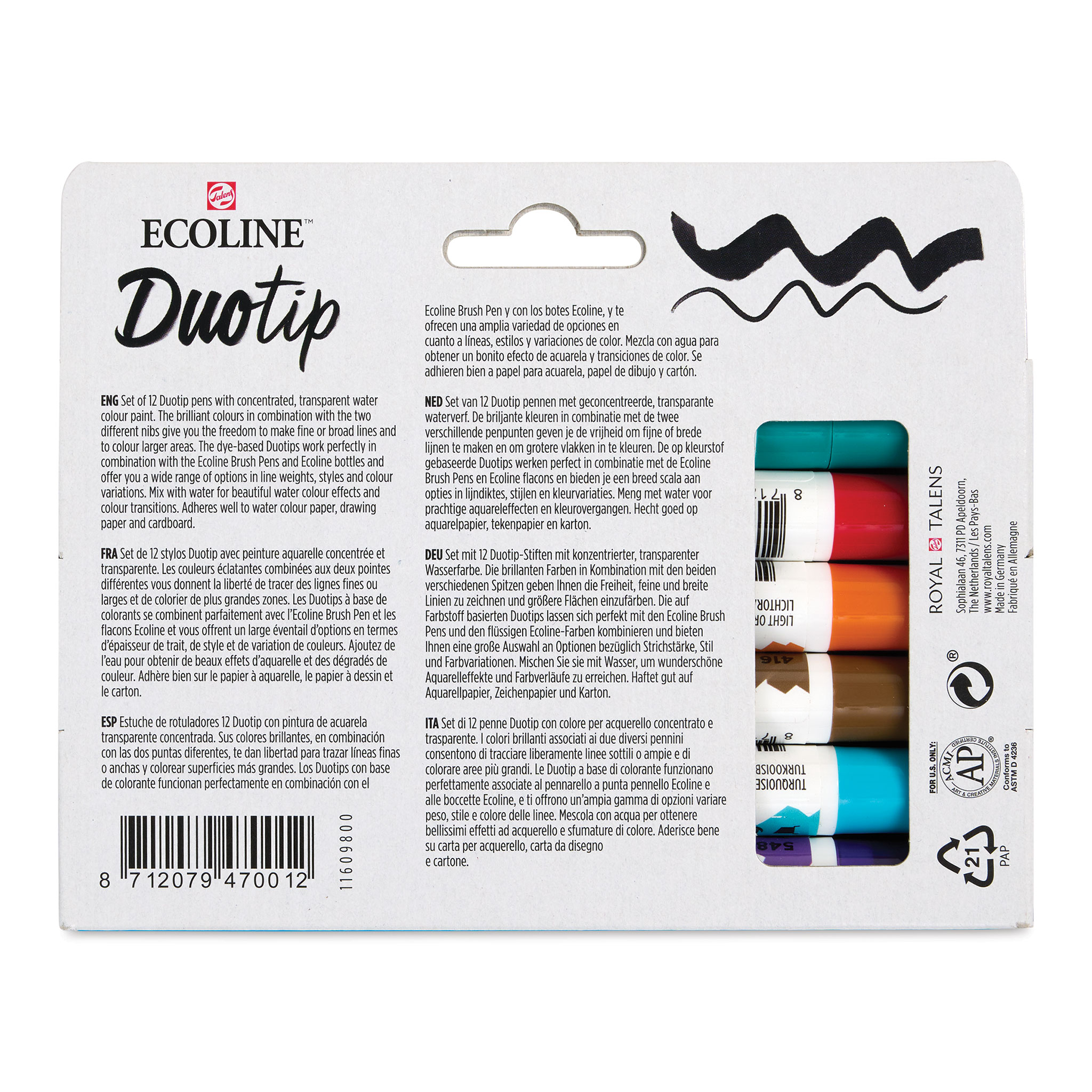 Royal Talens Ecoline DuoTip Pen Light Orange