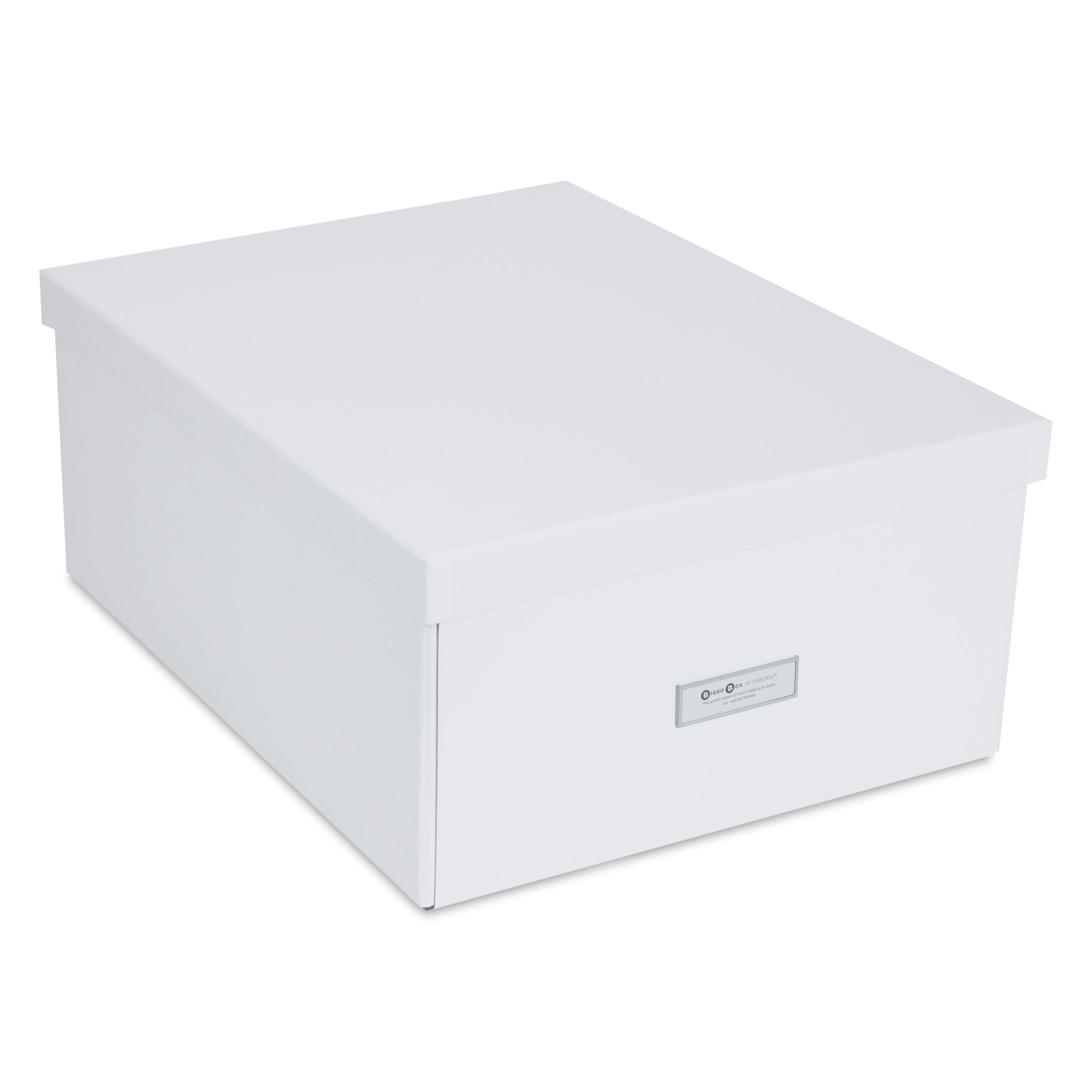 Bigso Collapsible Box Katrin, White 13.5" x 17.6" BLICK Art Materials