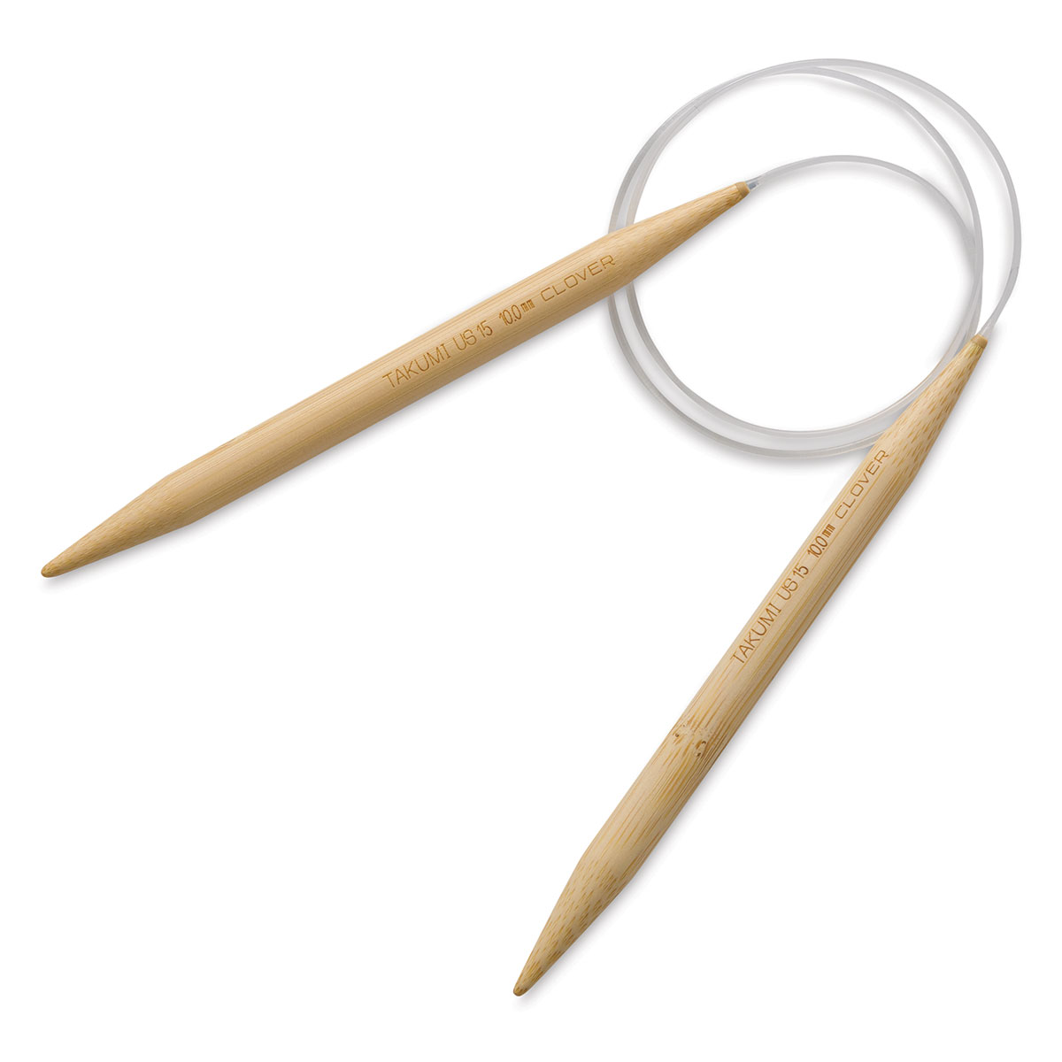  Clover Needlecraft Takumi Bamboo Interchangeable Circular  Knitting Needles Size 15/10mm Bundle with 1 Artsiga Crafts Stitch Holder  3644