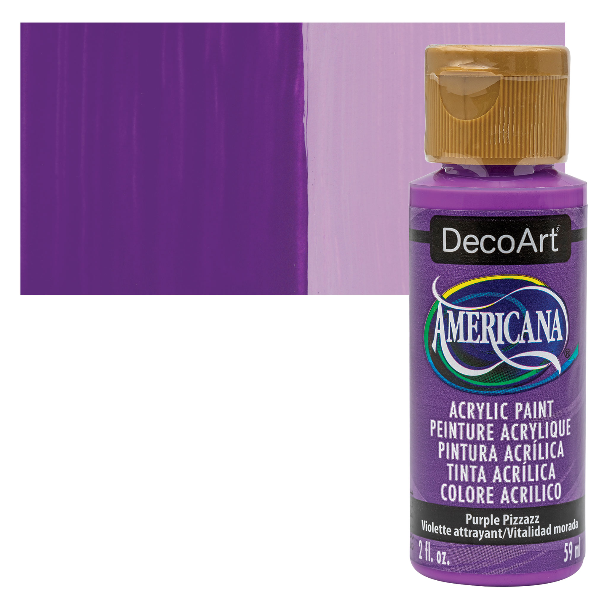 DecoArt Americana Glow in the Dark Acrylic Paint - 2-ounce - Purple