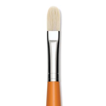Open in modal - Isabey Chungking Interlocking Bristle Brush - Filbert, Long Handle, Size 5 close up