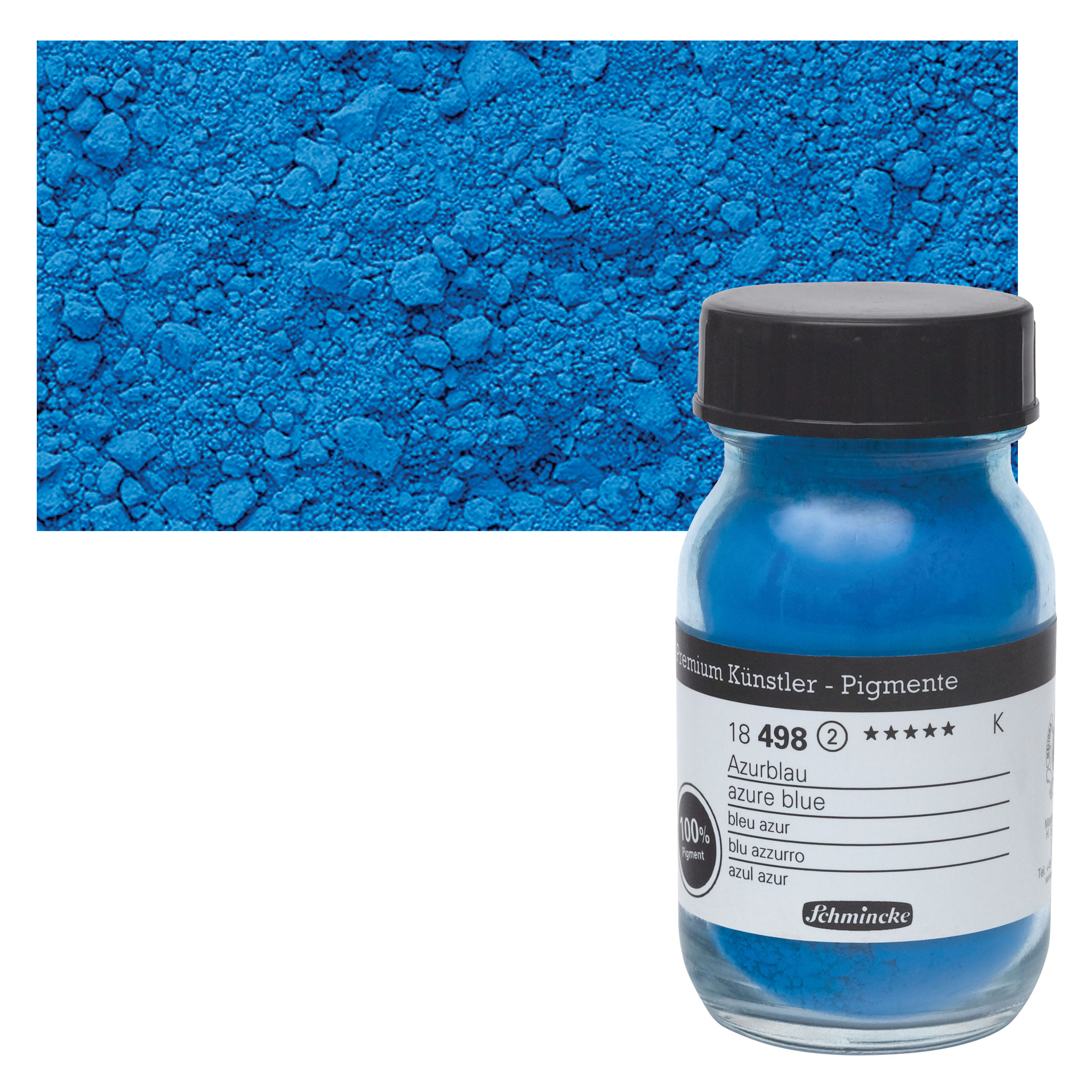 Schmincke Pigment - Azure Blue, 100 ml Jar | BLICK Art Materials