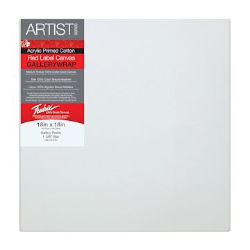 Open in modal - Fredrix Profile Cotton Canvas - 18" x 18", Gallerywrap