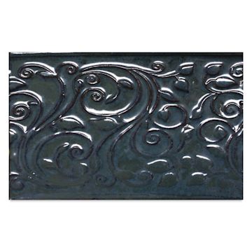 Open in modal - Amaco Opalescent Glaze - Black Tulip, finished example