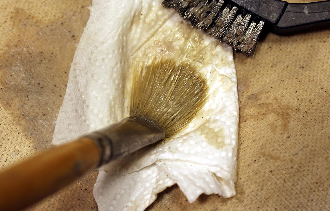 DIY How to wash & clean CRUSTY Chalk Paint brushes