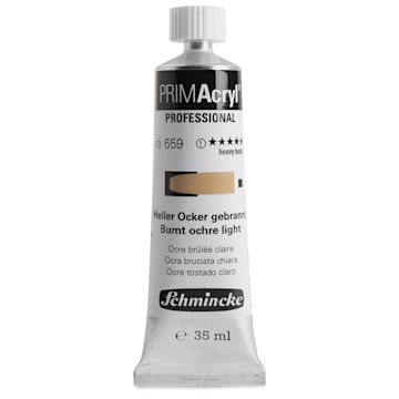 Open in modal - Schmincke Primacryl Professional Acrylic Paint - Burnt Ochre Light, 35 ml Tube