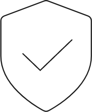 Vector Illustration of a shield with a checkmark in the center of it