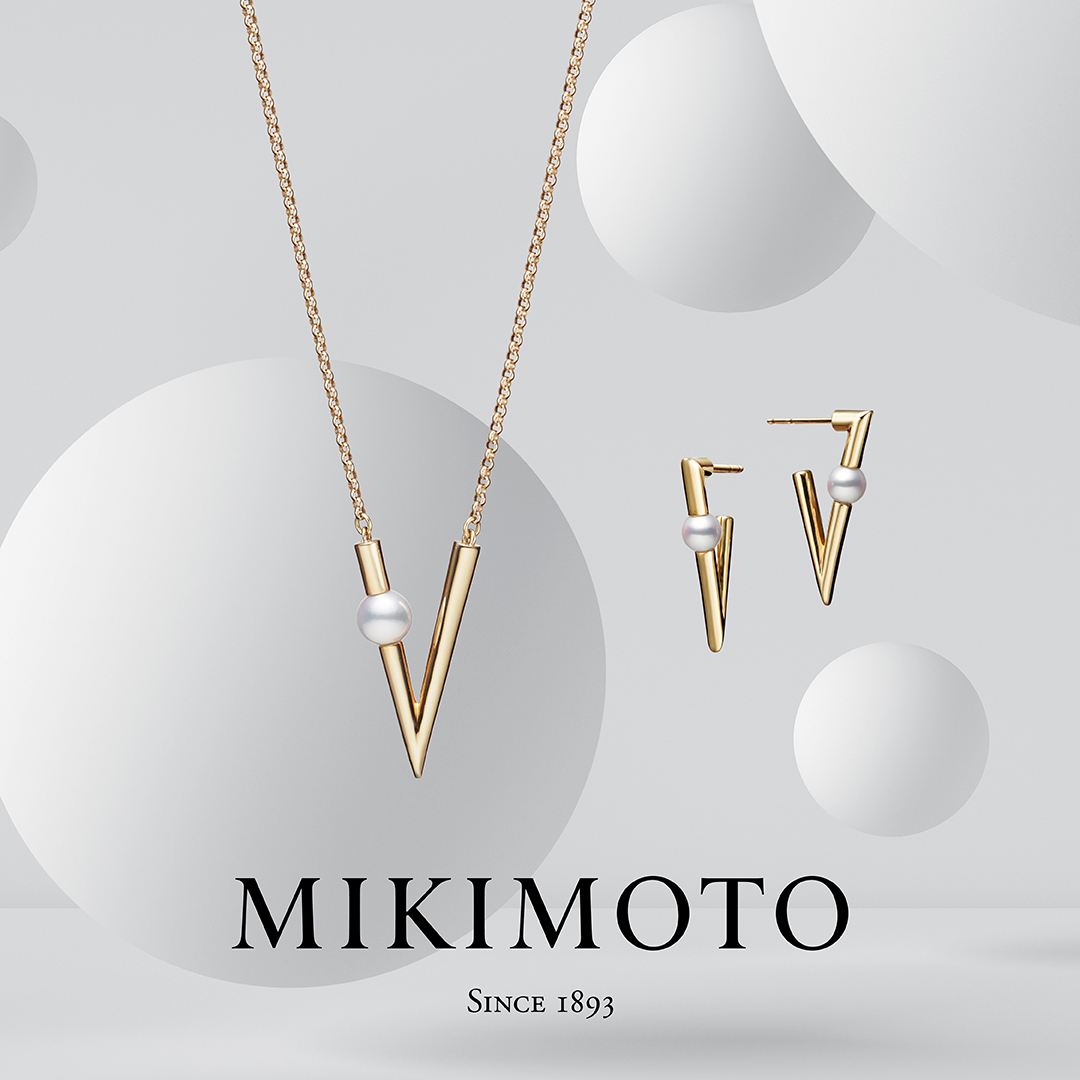 Mikimoto Les Pétales de Ginza 18K Rose Gold Diamond Necklace