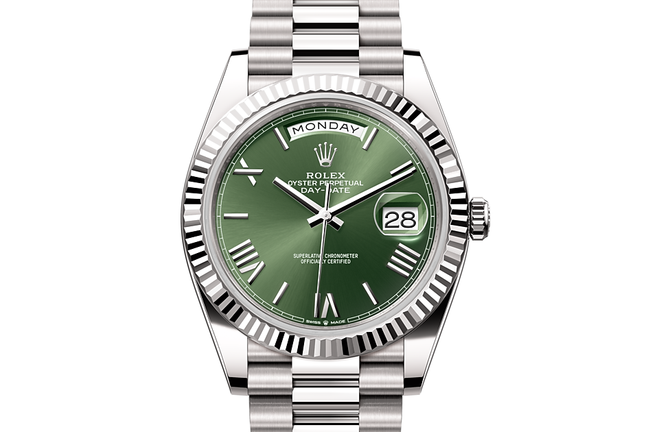 Rolex oyster perpetual on sale day date silver